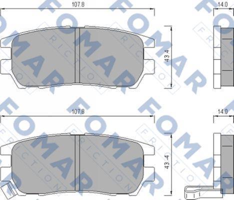 Купить FO 482181 Fomar Тормозные колодки  Pajero Sport 1 (2.5 TD, 3.0 V6) 