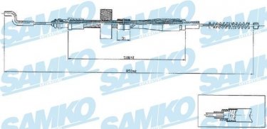 Купити C0971B Samko Трос ручного гальма Transporter T4