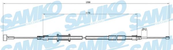 Купить C1009B Samko Трос ручника Jumper (2.2, 3.0)