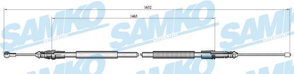 Купити C1040B Samko Трос ручного гальма Скудо (1.6 D Multijet, 1.9 D, 2.0 D Multijet)
