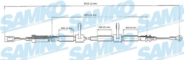 Купить C0985B Samko Трос ручника Jumper (2.2, 3.0)