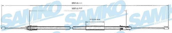 Купити C0403B Samko Трос ручного гальма Scenic 1 (1.4, 1.6, 1.8, 1.9, 2.0)