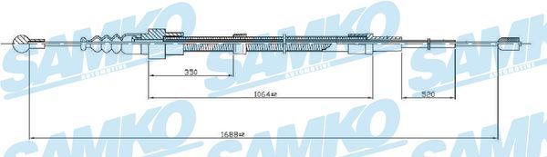 Купить C0953B Samko Трос ручника Audi A3 (1.6, 1.8, 1.9)