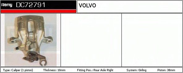 Купить DC72791 Delco Суппорт  Volvo S40 1