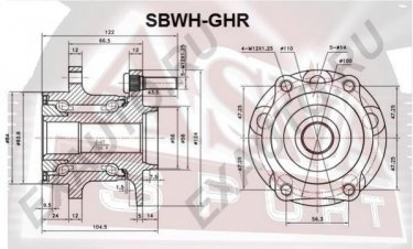 Купить SBWH-GHR Asva Ступица Импреза (1.5, 2.0, 2.5)