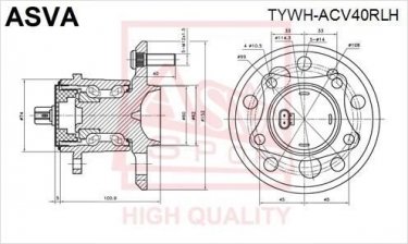Купить TYWH-ACV40RLH Asva Ступица Highlander 2.4