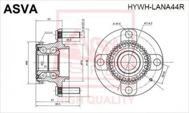 Купить HYWH-LANA44R Asva Ступица Hyundai