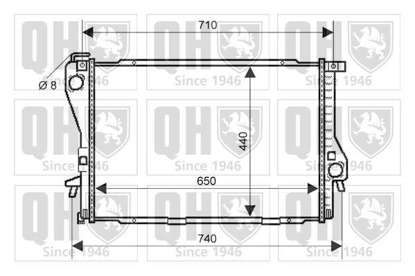 Купити QER2117 Quinton Hazell Радіатор охолодження двигуна БМВ Е38 (728 i, 740 i, iL)