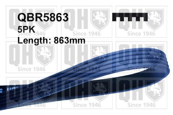 Купить QBR5863 Quinton Hazell Ремень приводной  БМВ Е39 (2.0, 2.2, 2.5, 2.8, 3.0)
