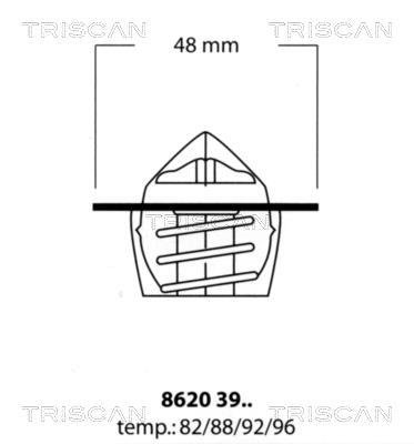 Купити 8620 3982 TRISCAN Термостат  Chrysler 300 3.5