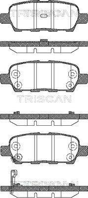 Купити 8110 14022 TRISCAN Гальмівні колодки  Х-Трейл (2.0, 2.2, 2.5) 