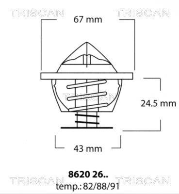 Купить 8620 2682 TRISCAN Термостат  Kайрон 3.2 M320 4WD