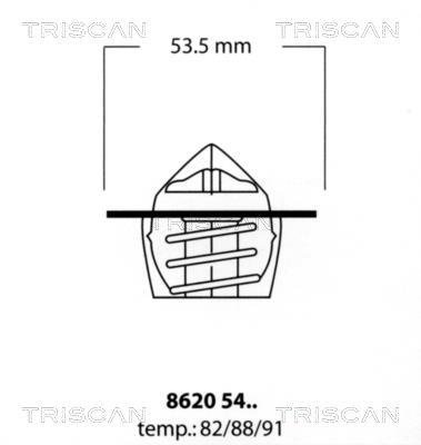 Купити 8620 5488 TRISCAN Термостат  Спейс Стар 1.9 DI-D