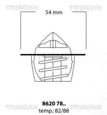 Купить 8620 7888 TRISCAN Термостат  Nissan