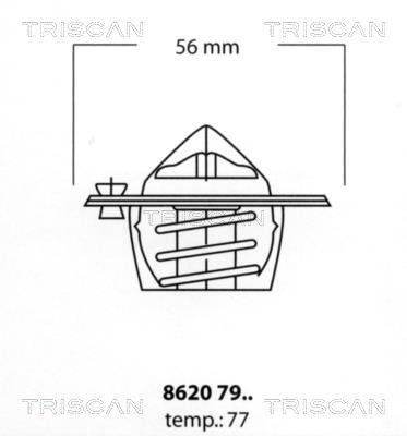 Купити 8620 7977 TRISCAN Термостат  Аутбек (1, 2, 3) (2.0, 2.5, 3.0, 3.6)