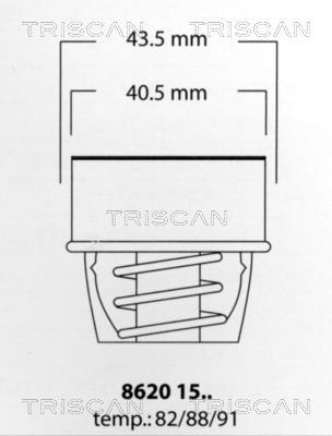 Купить 8620 1591 TRISCAN Термостат  Рено 21 (2.0, 2.0 Turbo, 2.2)