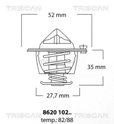 Купити 8620 10288 TRISCAN Термостат  Terios 1.3 4WD
