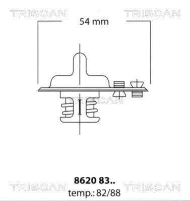 Купити 8620 8388 TRISCAN Термостат  Вітара (2.0 TD, 2.0 TD Intercooler)