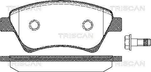 Купить 8110 25020 TRISCAN Тормозные колодки  Меган 2 (1.4, 1.5, 1.6, 1.9, 2.0) 
