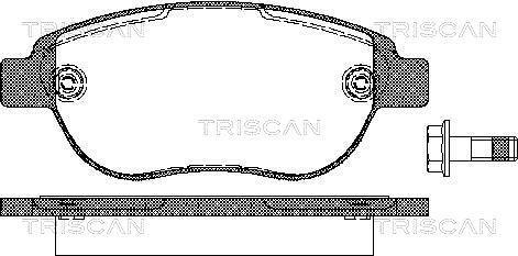 Купить 8110 28022 TRISCAN Тормозные колодки  Peugeot 307 (1.4, 1.6, 2.0) 
