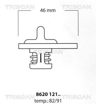 Купить 8620 12182 TRISCAN Термостат  Вояджер Гранд (2.4, 3.0, 3.3, 3.8)