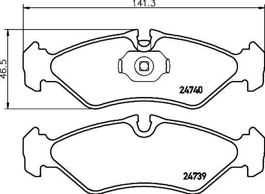 Купить MDB3016 MINTEX Тормозные колодки  Спринтер (901, 902) (2.1, 2.3, 2.7, 2.9) 