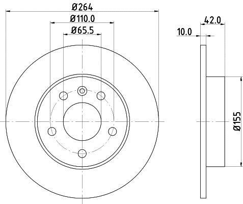 Купити MDC1052C MINTEX Гальмівні диски Zafira (A, B)