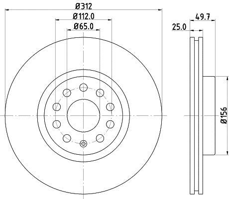 Купить MDC1706C MINTEX Тормозные диски Алхамбра (1.4, 1.8, 2.0)