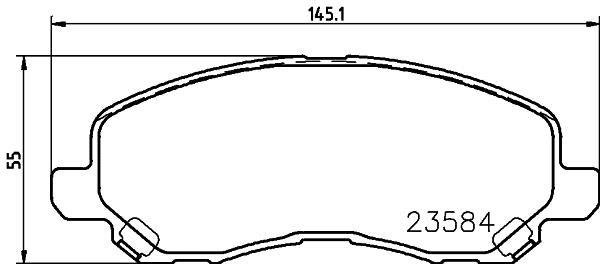 Купить MDB2134 MINTEX Тормозные колодки  Outlander (2, 3) (2.0, 2.4, 3.0) 