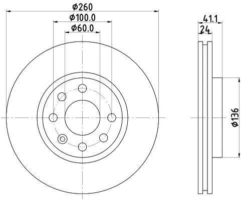 Купить MDC1455C MINTEX Тормозные диски Мерива (1.4 16V Twinport, 1.4 16V Twinport LPG, 1.6)