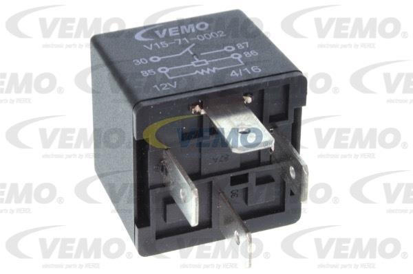 Купити V15-71-0002 VEMO - Реле, поздовжній нахил шкворня вентилятора, Багатофункціональне реле