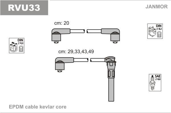 Купить RVU33 JANMOR Провода зажигания Land Rover