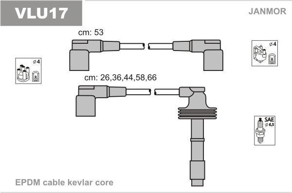 Купить VLU17 JANMOR Провода зажигания Volvo S60 1 T5