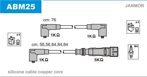 Купить ABM25 JANMOR Провода зажигания Транспортер Т4 (2.5, 2.5 Syncro)