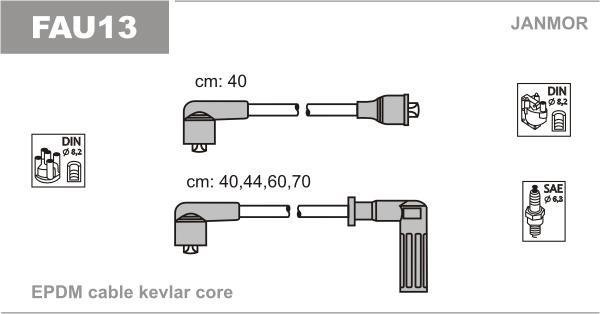 Купить FAU13 JANMOR Провода зажигания Tipo 1.6 i.e.
