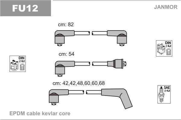Купить FU12 JANMOR Провода зажигания Сиерра (1, 2) (2.0, 2.3, 2.8)