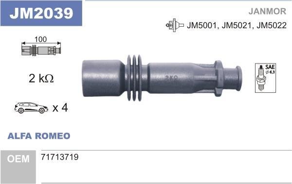 Купить JM2039 JANMOR Комплектующие катушки зажигания Alfa Romeo 146 (1.4, 1.6, 1.7, 2.0)