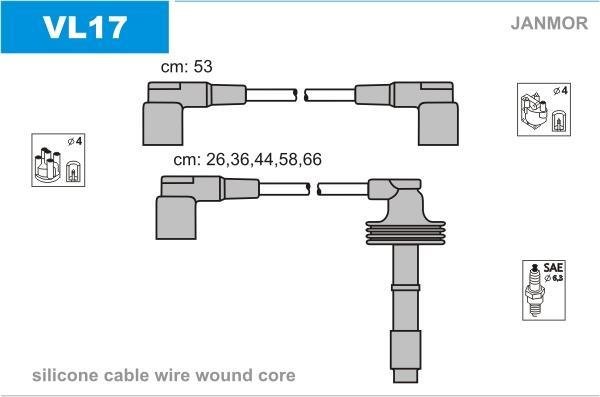 Купить VL17 JANMOR Провода зажигания Сафран 2 2.5 20V