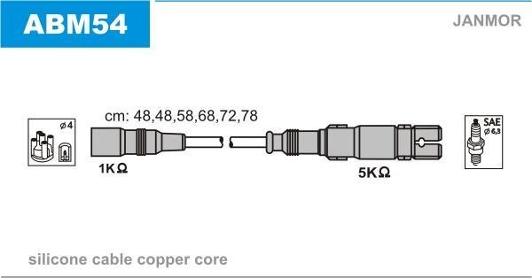 Купить ABM54 JANMOR Провода зажигания Audi A6 C4 (2.6, 2.8)