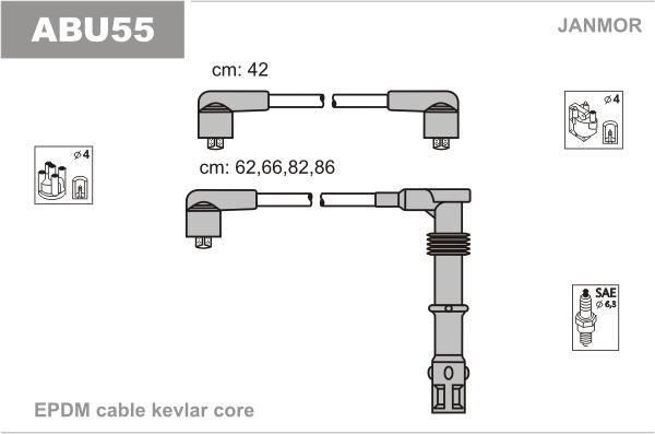 Купить ABU55 JANMOR Провода зажигания Кордоба (1.8 i 16V, 2.0 i 16V)