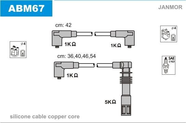 Купить ABM67 JANMOR Провода зажигания Cordoba 1.4 i 16V