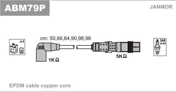 Купить ABM79P JANMOR Провода зажигания Транспортер (2.8 VR 6, 2.8 VR6)