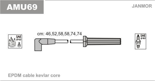 Купити AMU69 JANMOR Провід запалювання Voyager (3.3 i, 3.3 i AWD)