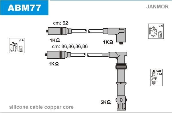 Купить ABM77 JANMOR Провода зажигания Пассат (Б3, Б4) 2.0 16V
