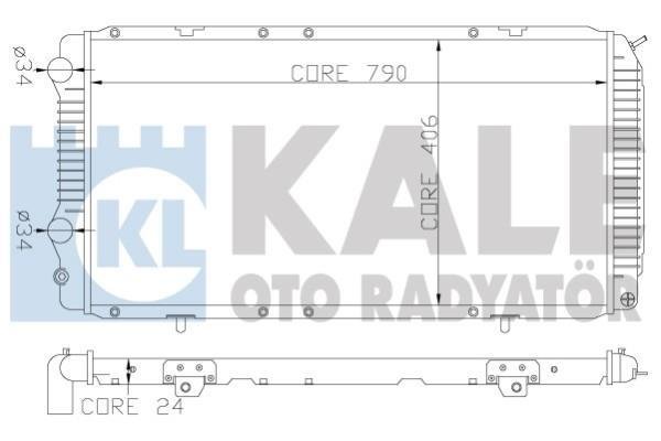 Купить 344340 Kale Радиатор охлаждения двигателя Дукато 244 (1.9, 2.0, 2.3, 2.5, 2.8)