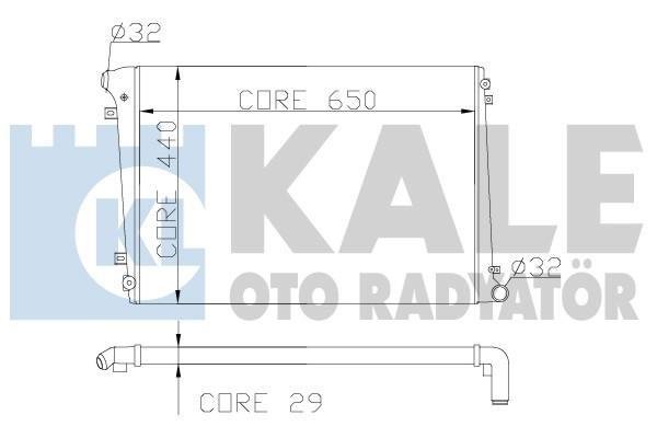 Купить 353600 Kale Радиатор охлаждения двигателя Golf 5 (2.0 TDI, 2.0 TDI 4motion)