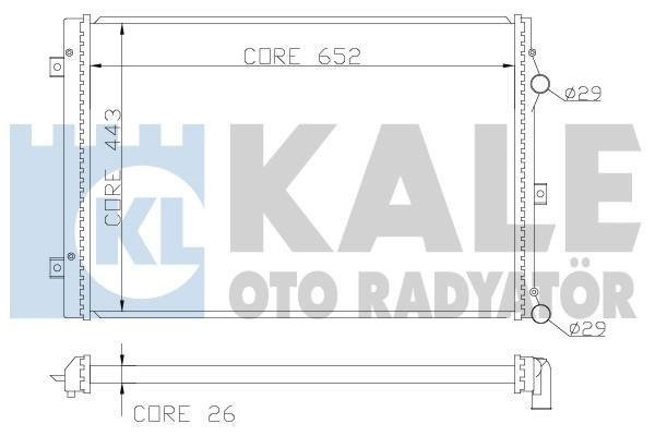 Купить 367600 Kale Радиатор охлаждения двигателя Superb 2.0 TSI