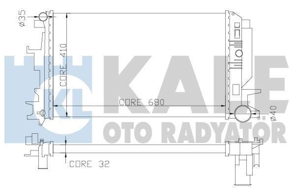 Купить 373900 Kale Радиатор охлаждения двигателя Крафтер (35, 50) (2.0 TDI, 2.0 TDI 4motion, 2.5 TDI)