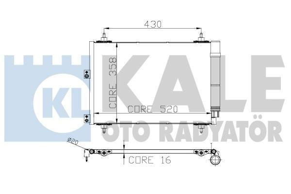 Купити 242900 Kale Радіатор кондиціонера Ксара 1.6 HDi