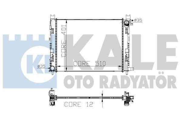 Радиатор охлаждения двигателя 305900 Kale фото 1